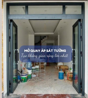 Mẫu cửa trượt quay EuroTech màu đen